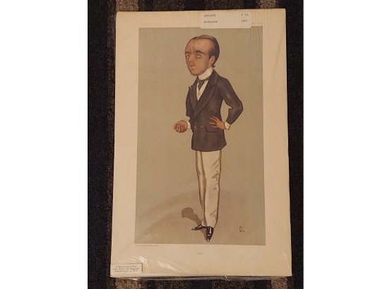 Early Print From Vanity Fair Magazine 1897 'Max'