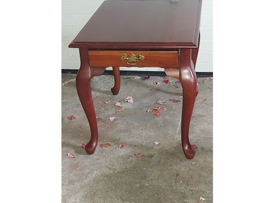 Cherry Lamp Table / End Table With Drawer