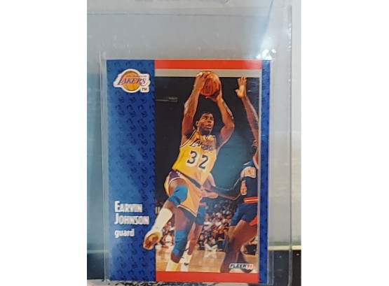 1991 Fleer Basketball Magic Johnson #100 Los Angeles Lakers HOF