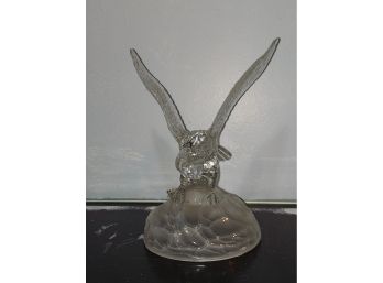Crystal Eagle Paperweight Eagle In Flight Open Wings Glass Figurine Paper Weight