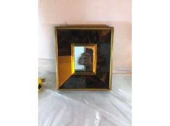 Antique Reverse Painted On Glass Mirror