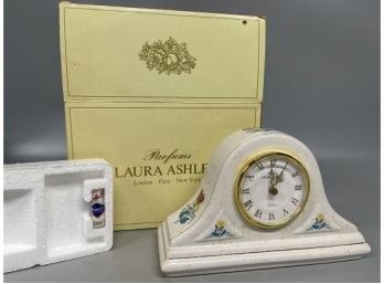 Parfums By Laura Ashley Porcelain Mantel Clock