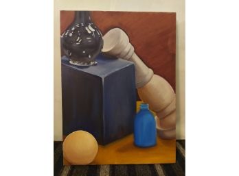 Still Life Oil On Canvas, Unsigned