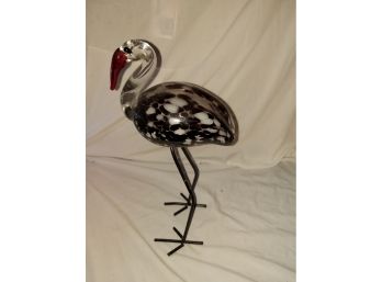 Vintage Standing Glass Swan