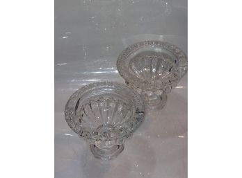 Pair Of A & B Home Clear Glass Decorative Vase - 6.5 In. High