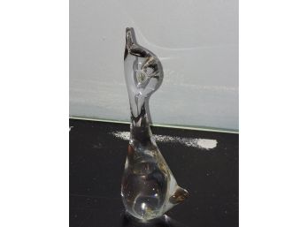 Konstglas Art Glass By KONSTGLAS (RONNEBY) Duck Stretching