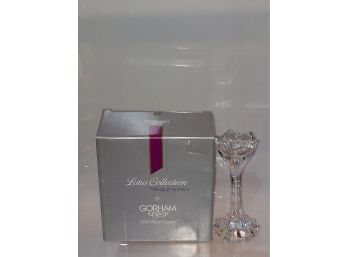 Gorham Lotus Collection Full Lead Crystal Candle Sticks