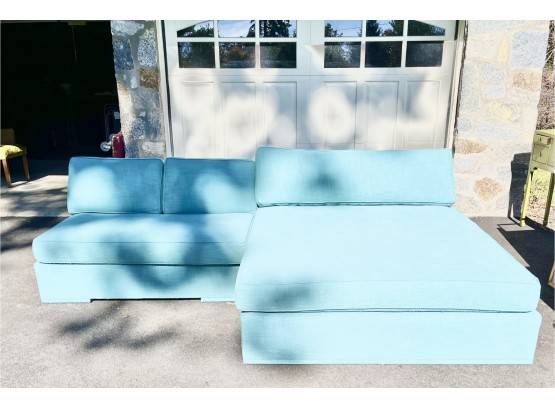Large Turquoise Sectional Couch