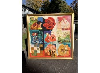 Vibrant & Colorful Modern Framed Painting (signed And Numbered)