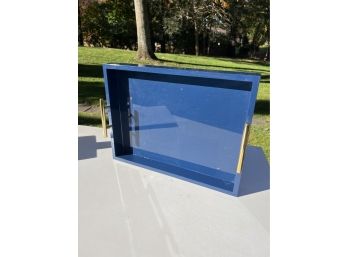 Navy Lacquered Tray