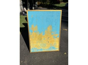 Blue & Gold Modern Painting In Gold Frame