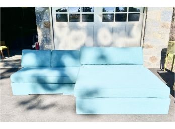 Large Turquoise Sectional Couch