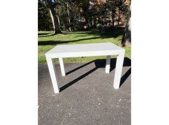 White Parsons Style Table