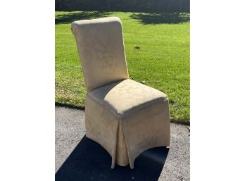 Damask Upholstered Slipper Chair