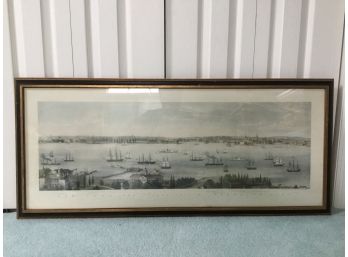 Framed Print Of 1849 Etching Of New York City