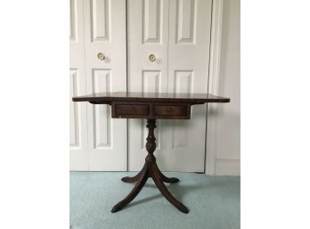 Two-Drawer Drop-Leaf Table
