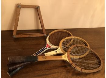 Vintage Wooden Tennis Racket Lot