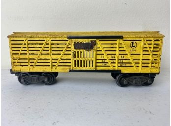 Lionel Train Postwar O-Gauge 6656 Yellow Armour Cattle Stock Car