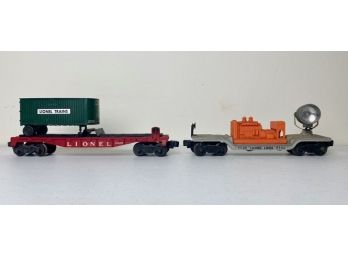 Two Lionel Postwar Flat Cars - 6520 And 3460 (2)