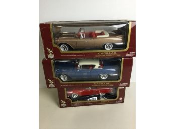 3 Road Legend Boxed 1:18 2 Caddys And A Ford
