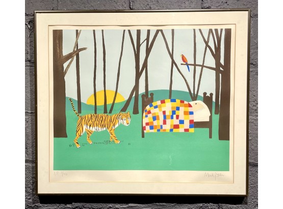 Vintage Whimsical Mark Sabin Artist Proof Signed/Numbered Titled Are You Sleeping?