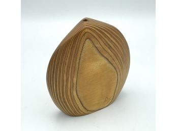 Vintage Dick Shanley Sculpted Laminated Plywood Weed Pot Vase
