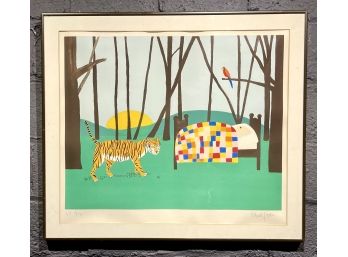 Vintage Whimsical Mark Sabin Artist Proof Signed/Numbered Titled Are You Sleeping?