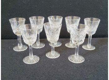 Seven Waterford Crystal Lismore Wine Stemware Glasses