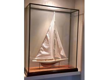 Stunning Lannan's Ship Model Gallery Of Boston - 1934 America's Cup Yacht Rainbow