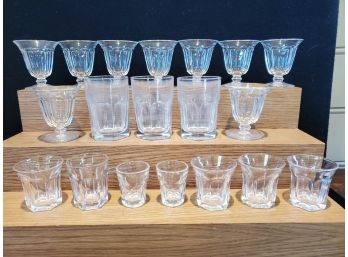 Large Assortment Of Vintage Heisey Clear Panel Glassware