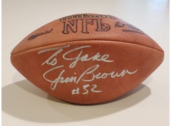 Autographed Jim Brown #32 NFL Cleveland Browns Personalized Signed Football