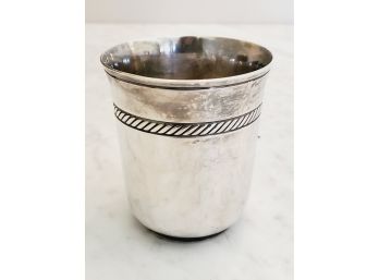 Vintage Christophle France Silver Plate Baby Cup