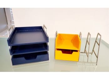 Pottery Barn PB Teen Blue & Orange Desk Accessories