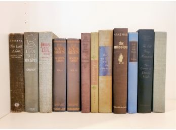 Twelve Vintage & Antique Hard Cover Novels  - Assorted Titles & Authors