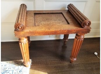 Antique Wood Seat Small Bench