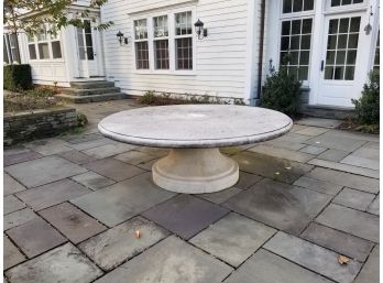 Massive Very Heavy Large Concrete Patio Table 7 Foot Around - See Description!!!