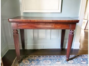 Vintage Mahogany Small Oblong Wood Accent Table