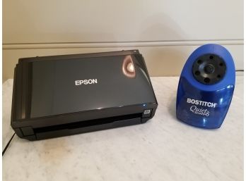 Epson DS-510 Mini Desk Printer & Bostitch Quiet Sharp6 Electric Pencil Sharpener