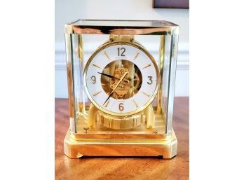 Handsome Vintage Jaeger Le Coutre Atmos 528/1 Classic Classique Perpetual Movement Brass Clock