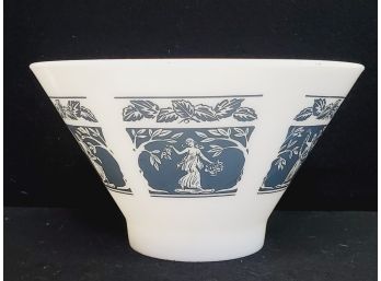 Vintage Hazel Atlas Wedgwood Bowl W Greek Goddess Design