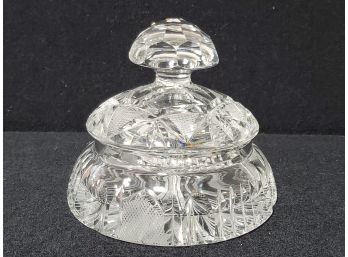 Lovely Antique Thick Cut Crystal Lidded Powder Jar