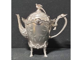 Antique Meriden Britannia 1880 Hollowware Silver Plate 10' Coffee Pot