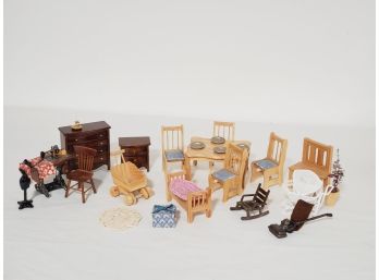 Mixed Lot Of Dollhouse Furniture & Accessories