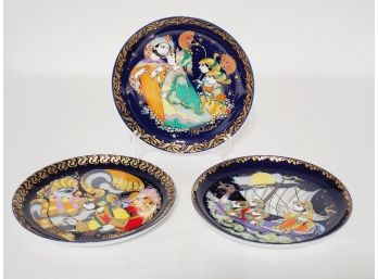 Three Vintage Rosenthal Germany Sinbad The Sailor Porcelain Collector's Plates Design By Bjorn Wiinblad