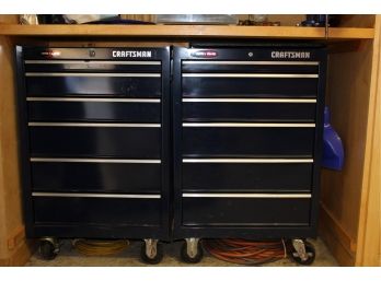 Two Wonderful Craftsman Tall Tool Chests