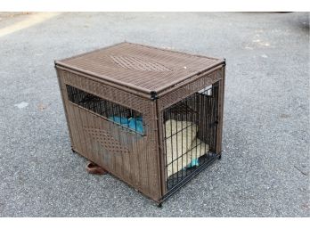 Faux Wicker Dog Crate
