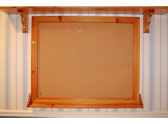 Nice Framed Bulliten Board With Lower Shelf