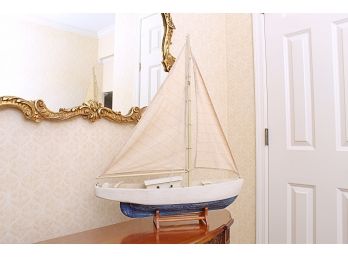 Model Sailboat On Stand