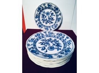 Set Of Ten Antique Cauldon Plates - Meissen Pattern