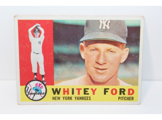 1960 Topps Yankees Pitcher Whitey Ford - Card #35